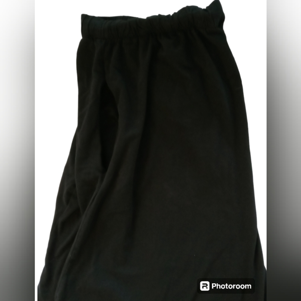 REBDOLLS Women's Size 2X Black Stretchy Wide Flare Pants - Picture 2 of 3